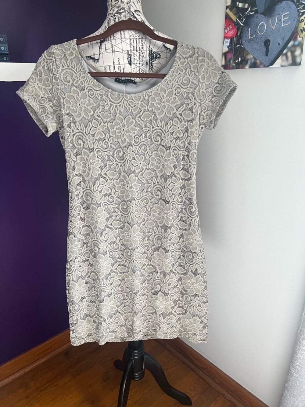 7 for $30 Tiana B. Lacelike Short Sleeve Mini Dress